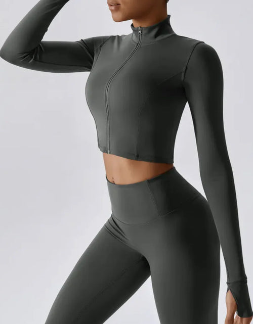 Load image into Gallery viewer, Zippered Women&#39;s Outdoor Running Jacket
