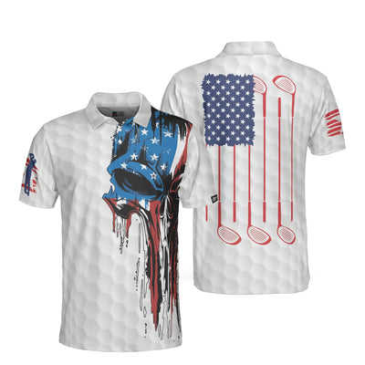 HYPERFAVOR Patriotic Golf Shirts for Men- Proud Golf American Flag Polo Shirts- Smart Mens Golf Shirt Short Sleeve