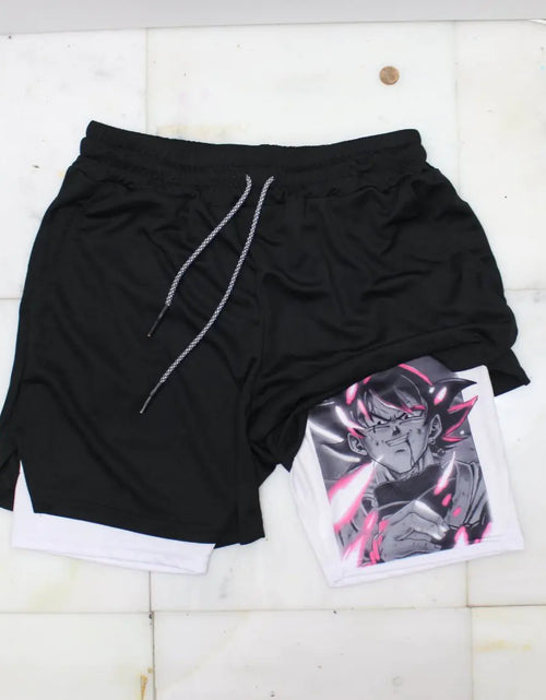 Load image into Gallery viewer, 2023 Summer Men&#39;s Double Layer Anime Print Shorts
