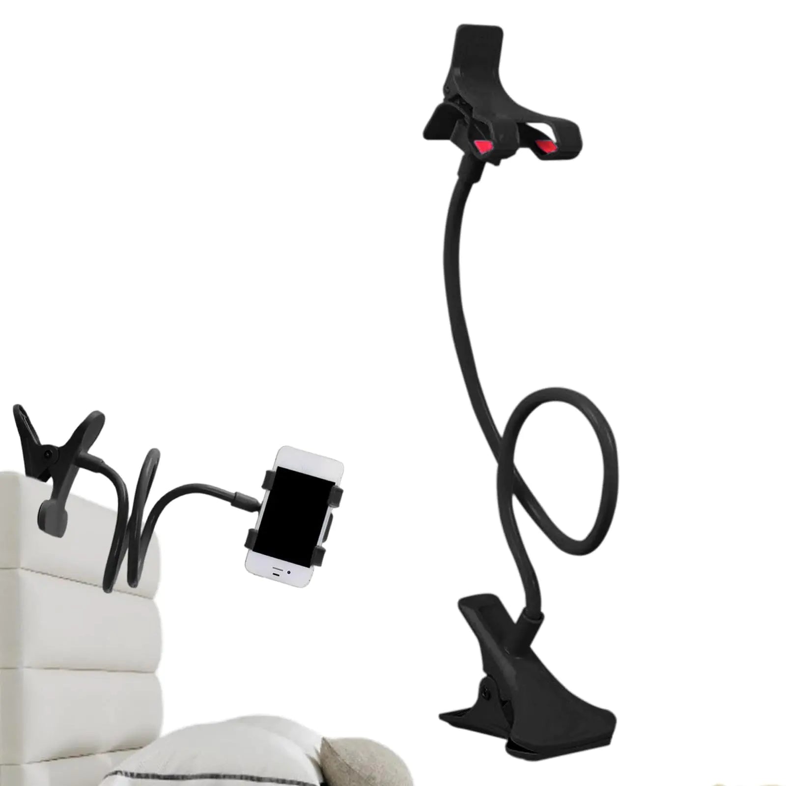 Soporte de teléfono flexible de cuello de cisne para cama - Abrazadera para teléfono móvil para escritorio Flexible Ajustable Clip de Abrazadera Soporte para teléfono Soporte para teléfono para escritorio/cama/mesa