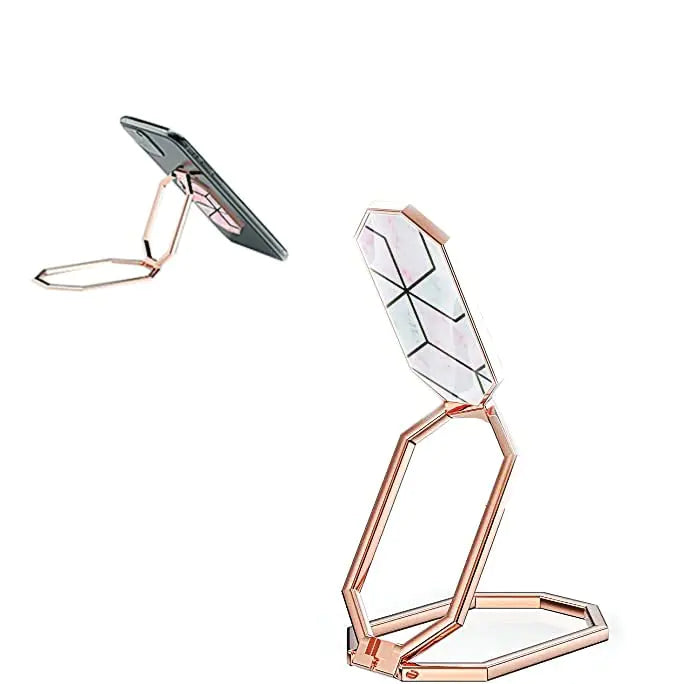 Soporte de Anillo para TeléfonoSoporte de Anillo Plegable para Teléfono Soporte Metálico Giratorio 360° Agarre Trasero Soporte de Anillo para Teléfono Celular de Mármol Soporte de Aleación para Teléfonos Móviles Smartphones