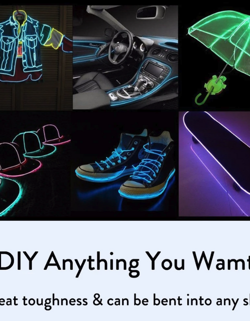 Load image into Gallery viewer, Neon LED Light Glow EL Wire String Strip Rope Tube Decor Car Party + Controller
