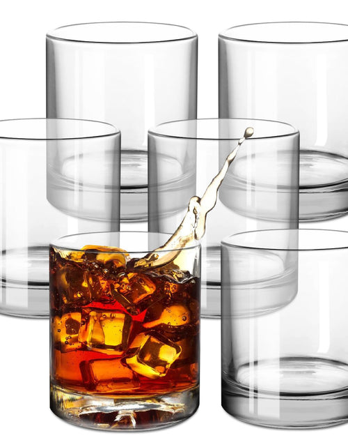 Load image into Gallery viewer, GATWOEST Premium Whiskey Glasses Set of 6- Clear Crystal Bourbon Glass 11 oz Old Fashioned Cocktail Glasses Classic Rocks Glasses for RumLiquorCognacVodka/Bar Scotch glasses-Whiskey Gifts for Men
