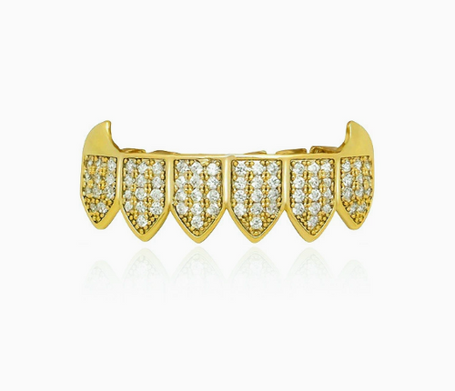Cargar imagen en el visor de la galería, Hip Hop Grillz with Copper and Gold Tooth Decor
