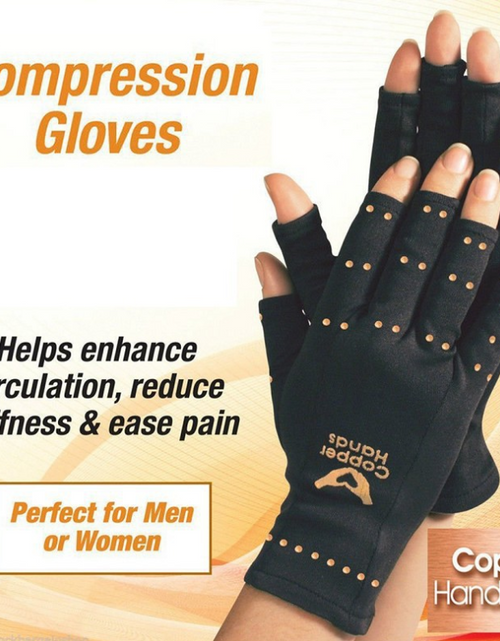 Load image into Gallery viewer, Copper Fiber Sports Half-Finger Recovery Gloves
