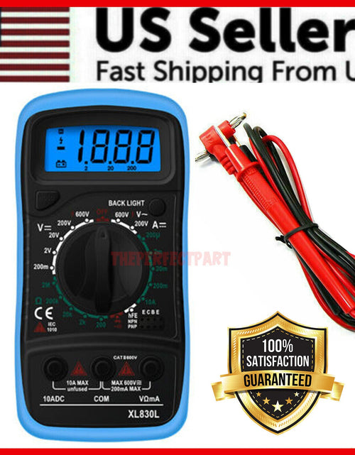 Load image into Gallery viewer, Digital Multimeter AC DC Voltmeter Ammeter Ohmmeter Volt Tester Meter XL830L USA
