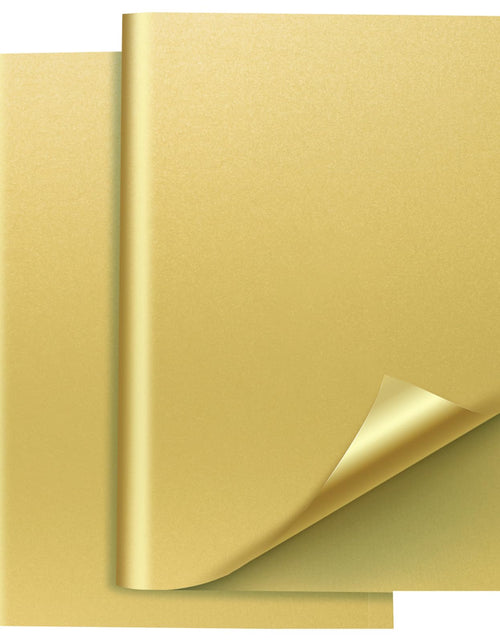 Load image into Gallery viewer, Gold Tissue Paper for Gift Bags 105 Sheets Single-Sided Metallic Wrapping Craft Papers Bulk for DIY Artworks Flower Decoration 12 x 20 Inches
