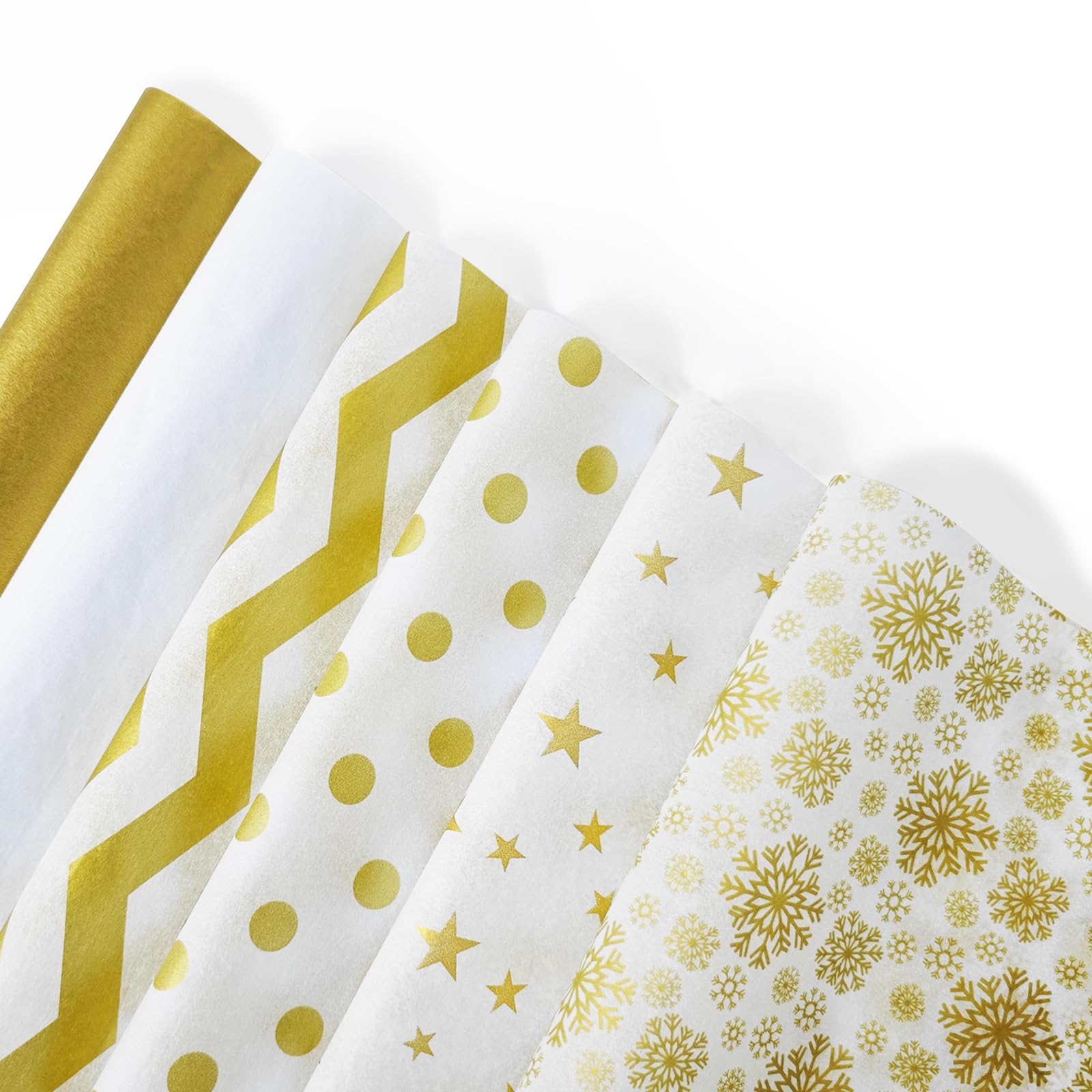 Cholancy 100 Sheets Tissue Paper for Gift Bags 20 x 14 Christmas Tissue Paper for Gifts WrappingGold Tissue Paper Bulk for Wedding Holiday Parties Decor