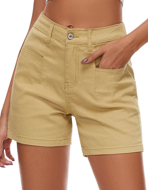 Load image into Gallery viewer, Rasutina Women Jean Shorts High Waisted Denim Shorts for Women Chino Cargo Shorts Womens Summer Jorts
