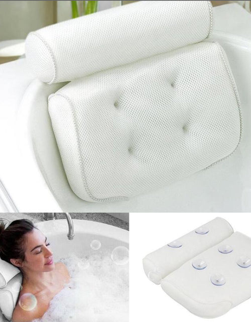Cargar imagen en el visor de la galería, 3D Mesh Spa Bath Pillow with 6 Suction Cups for Support
