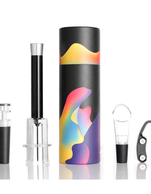 Load image into Gallery viewer, Pour And Preserve Set of 4 Foil Cutter Air Wine Opener Aerator And Wine Stopper
