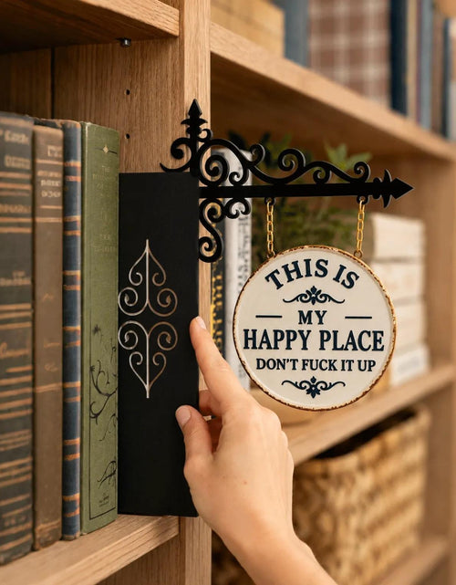 Load image into Gallery viewer, T Library Bookshelf Lighting Lantern Metal Craftwork
