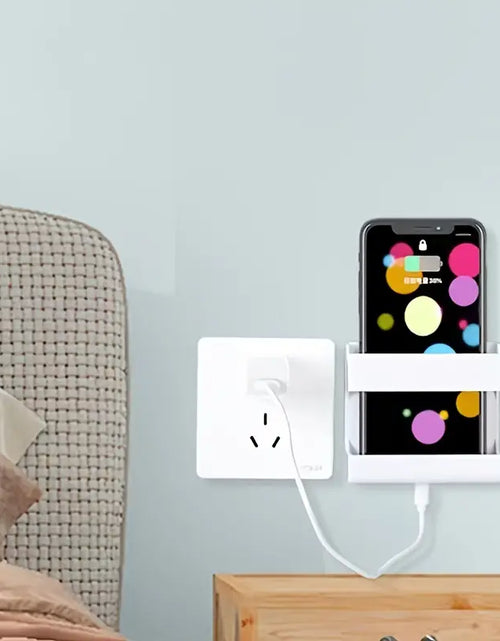 Cargar imagen en el visor de la galería, Soporte de teléfono para pared, caja organizadora autoadhesiva
