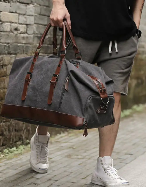 Load image into Gallery viewer, Retro Canvas Tote Bag for Men - Large Capacity Travel Bag
