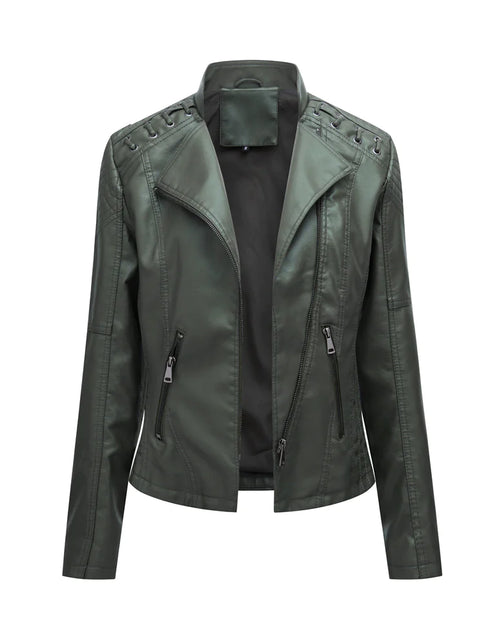 Load image into Gallery viewer, Luxe Ride Slim Leather Jacket
