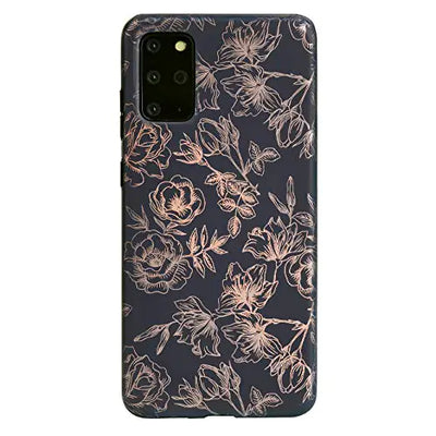 Velvet Caviar Compatible con Funda Samsung Galaxy S20+ Plus - Carcasas Protectoras Bonitas para Mujeres y Niñas (Negro Oro Rosa Flores)