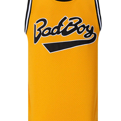 BOROLIN Mens Basketball Jersey #72 Smalls Badboy Shirts (Yellow Large)