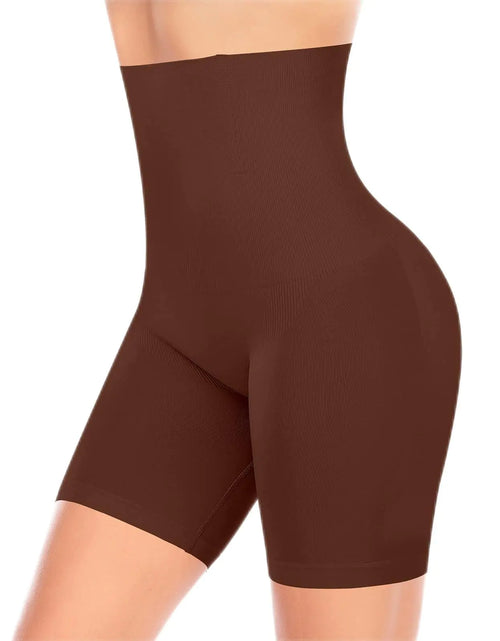 Load image into Gallery viewer, Tummy Control Shapewear Shorts for Women High Waisted Body Shaper Panties Slip Shorts Under Dresses Thigh Slimmer(#A2 Brown(smoothing)Medium)
