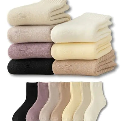 KANAV 7 Pairs Warm Winter Socks for Women Thick Thermal Boot Socks Comfy Slouchy Fuzzy Slipper Socks Cozy Chunky Ankle Socks