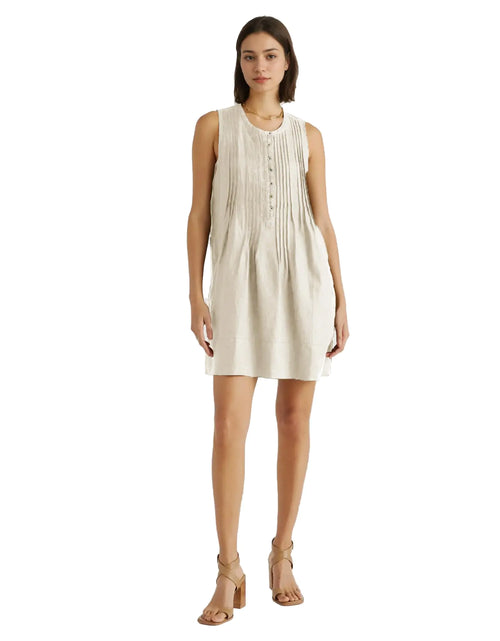 Load image into Gallery viewer, Gnveub Womens Sleeveless Beach Dresses Summer Shirt Dresses Casual Swing Mini Dresses 2024(Light KhakiS)
