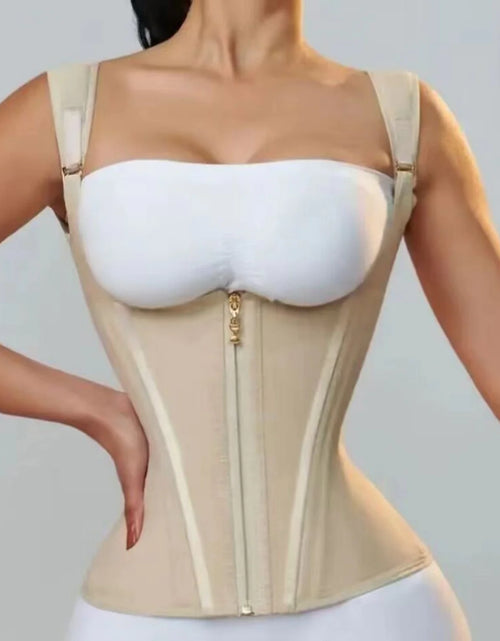 Load image into Gallery viewer, Retro Zipper Breasted Shapewear Top
