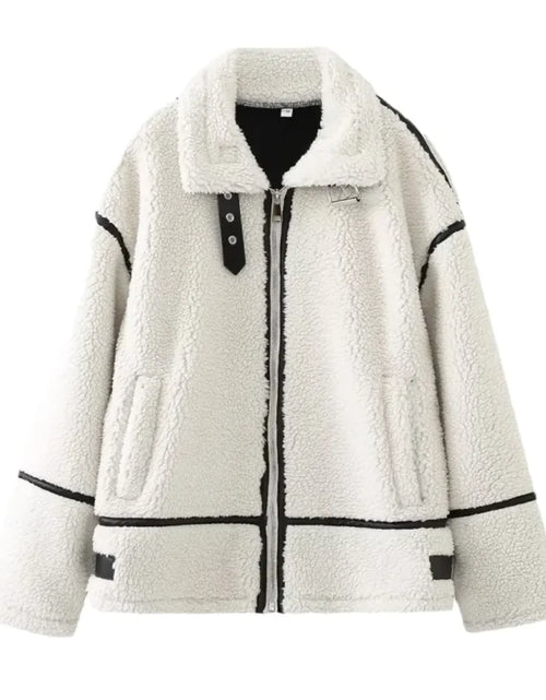 Load image into Gallery viewer, Women&#39;s Patchwork Lambswool Jacket

