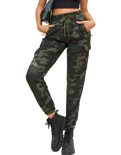 Load image into Gallery viewer, MOURCE Army Cargo Pants for Women Hiking Pants Lightweight Work Pants Camo
