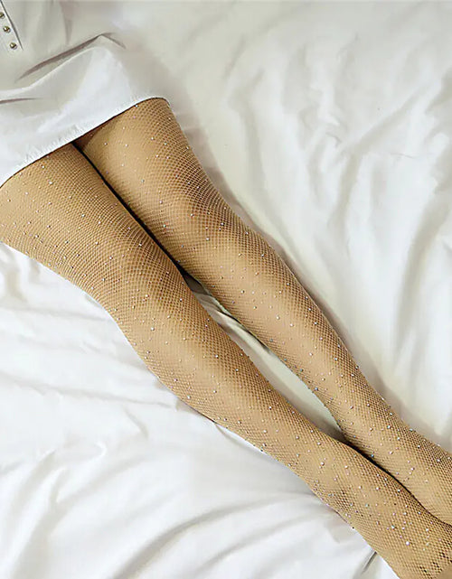 Load image into Gallery viewer, Glitter Stovepipe Jumpsuit Nightclub Style Stockings
