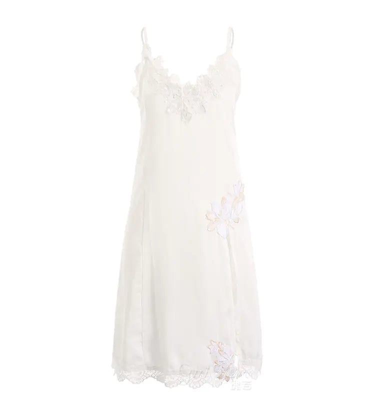 Lace Lingerie Nightwear Cami Dress with Side Split