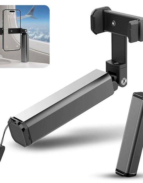 Cargar imagen en el visor de la galería, Virwir - Soporte de teléfono ajustable para viaje, soporte de teléfono para avión con rotación de 360°, manos libres, tamaño de bolsillo con doble rotación de 360 grados para todos los teléfonos iPhone y Android
