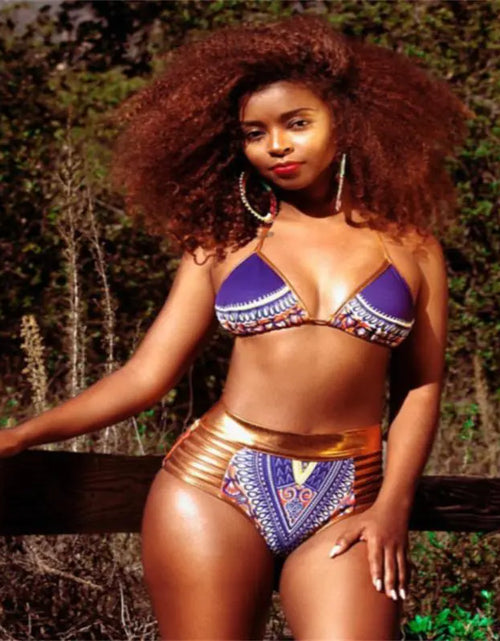 Load image into Gallery viewer, Fashionable Women&#39;s Printed Bikini Swimwear with Straps
