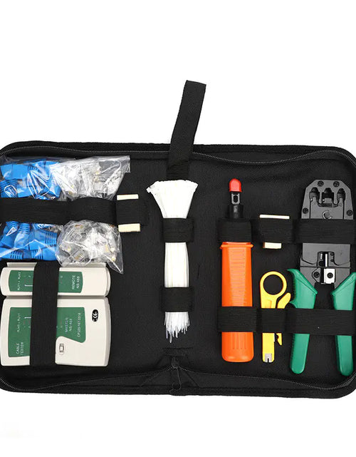 Charger l'image dans la visionneuse de galerie, Kit d'outils pour réseau domestique avec pince à sertir et testeur
