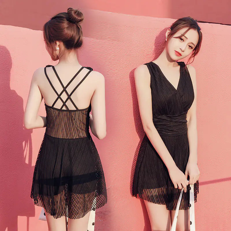 One-Piece Skirted Swimwear and Swim Suits