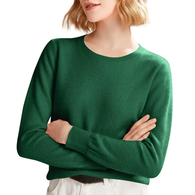 Suéter de cachemira para mujer, suéteres para mujer en oferta, suéteres de cachemira para mujer, cuello redondo, manga larga, suave, cálido, a la moda, tops tipo suéter, lana ligera, suéter de punto cómodo, verde menta