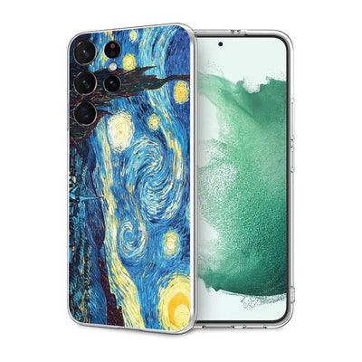 Compatible con Funda Samsung Galaxy S21 Ultra Noche Estrellada de Van Gogh, Fundas de Teléfono Protectoras Delgadas a Prueba de Golpes de TPU Suave de Moda para Mujeres y Niñas