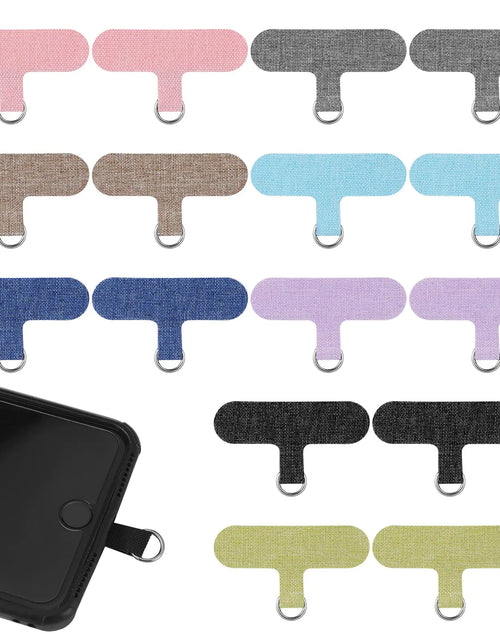 Cargar imagen en el visor de la galería, Xuhal 16 Paquetes de Tiras de Cordón Universal para Teléfono Parches de Teléfono Sin Adhesivo Pieza de Reemplazo de Correa de Teléfono Parche de Funda de Teléfono para la Mayoría de los Teléfonos Inteligentes
