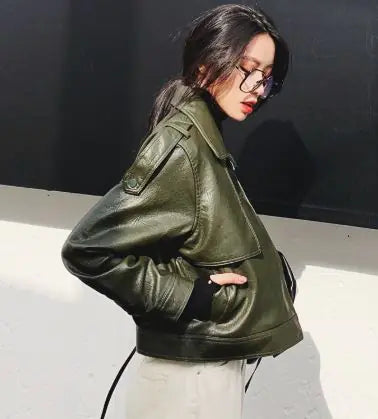 Load image into Gallery viewer, Oversized Leather Jacket
