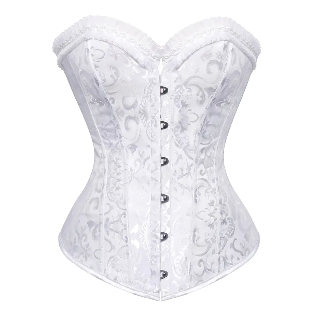 Lace Steel Boned Shapewear in Black and White
