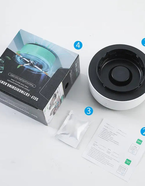 Cargar imagen en el visor de la galería, Cenicero con purificación de aire y eliminación de humo, purificación aniónica, práctico purificador automático, cenicero portátil para coche
