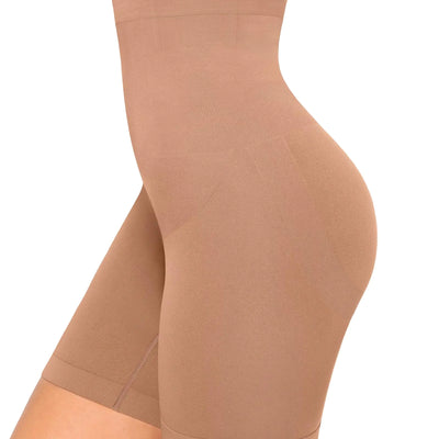 FeelinGirl Tummy Control Shapewear Shorts Body Shaper for Women High-Waisted Thigh Slimming Sand 3X-Large-4X-Large