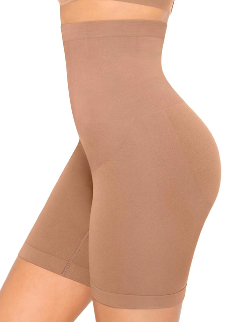 Load image into Gallery viewer, FeelinGirl Tummy Control Shapewear Shorts Body Shaper for Women High-Waisted Thigh Slimming Sand 3X-Large-4X-Large
