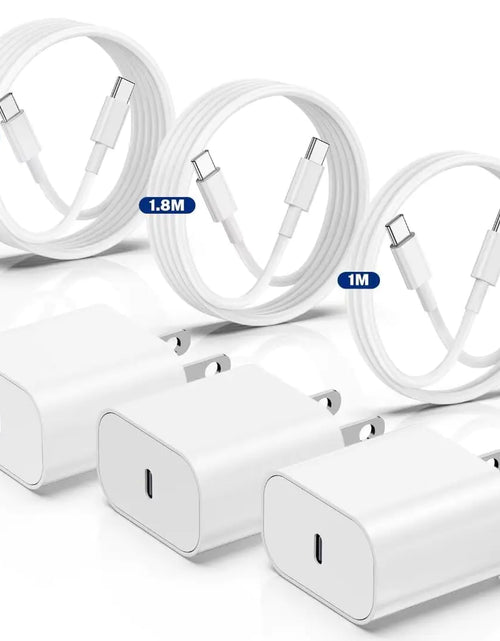 Load image into Gallery viewer, i Phone 16/15 Charger Fast Charging 3-Pack 20W Type C Charger[3+6+10FT] USB C Wall Charger Cables for iPhone 16/15/15 Plus/15 Pro Max iPad Pro/Air/AirPods/Samsung
