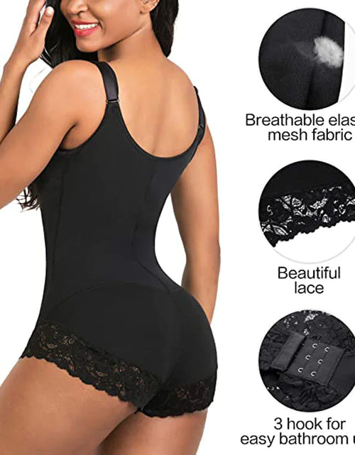 Load image into Gallery viewer, Seamless Hip Lifting Body Shaper Tights with Zipper – Full Body Shapewear
