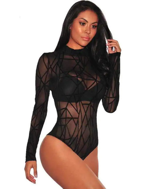 Load image into Gallery viewer, Sheer Bodysuit Lingerie Outfit
