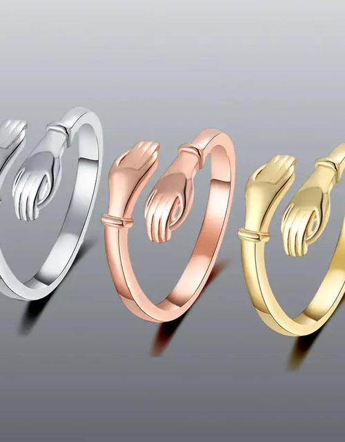 Load image into Gallery viewer, Adjustable Romantic Hands Hug Fashion Ring
