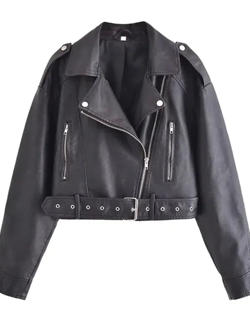 Load image into Gallery viewer, Washed Faux Leather Jacket
