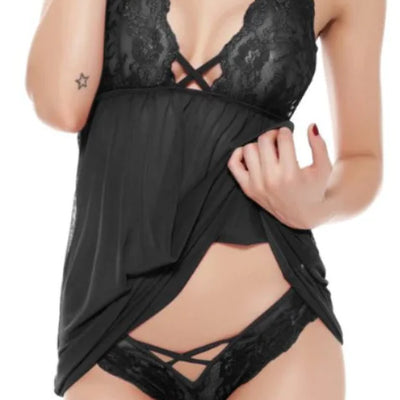 Chemise de nuit en dentelle pour femme