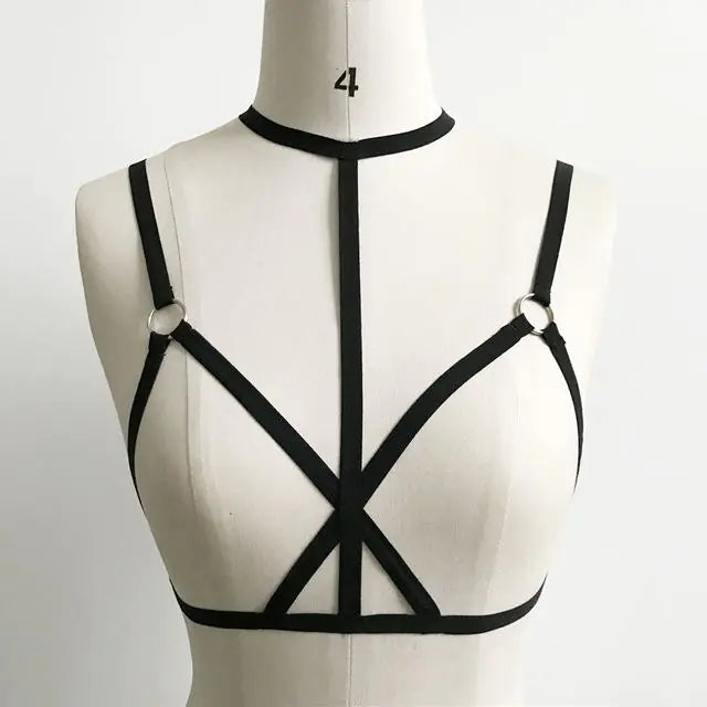 Lingerie with Straps - Seductive Bra and Accessories