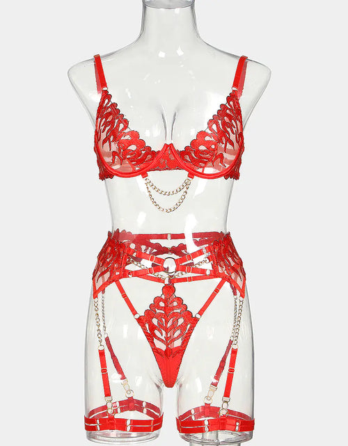Load image into Gallery viewer, 2023 Hot Selling Flame Embroidered Lingerie Set
