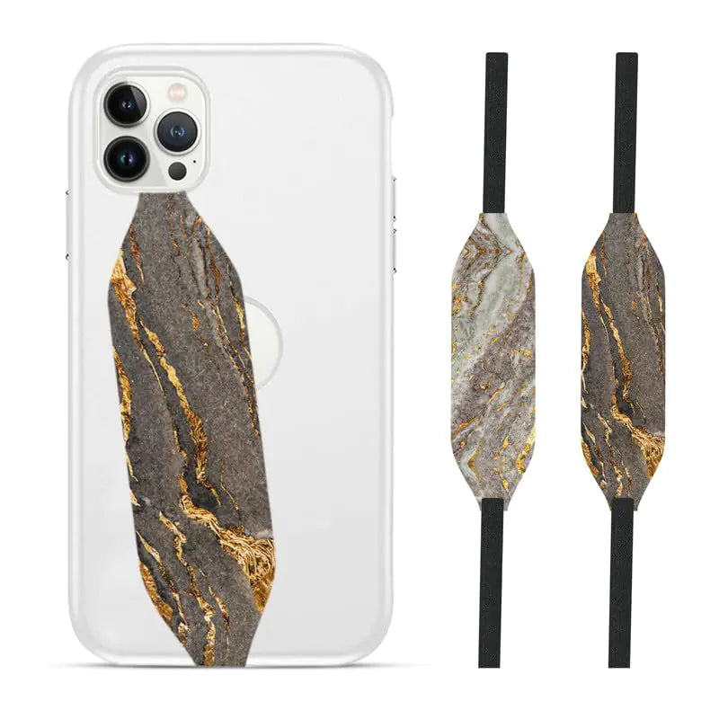 Correas Intercambiables Agarre Universal Personalizable para Teléfono | Correa de Mano Reversible para Fundas de Teléfono como Soporte de Lazo para Teléfono | Manejo Seguro con Correa Cómoda para Teléfono - Cuarzo